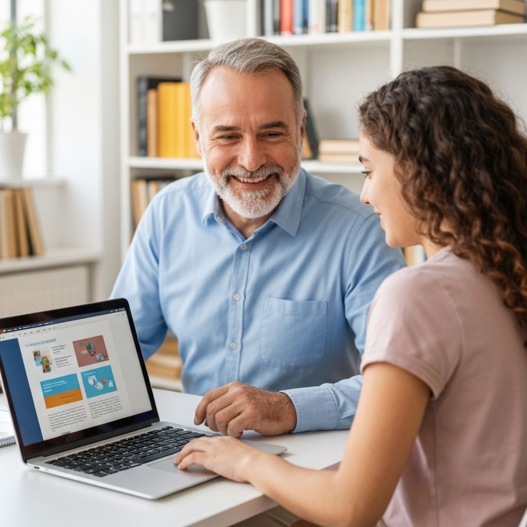 Mentor and student learning together